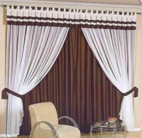 cortinas cafe con blanco